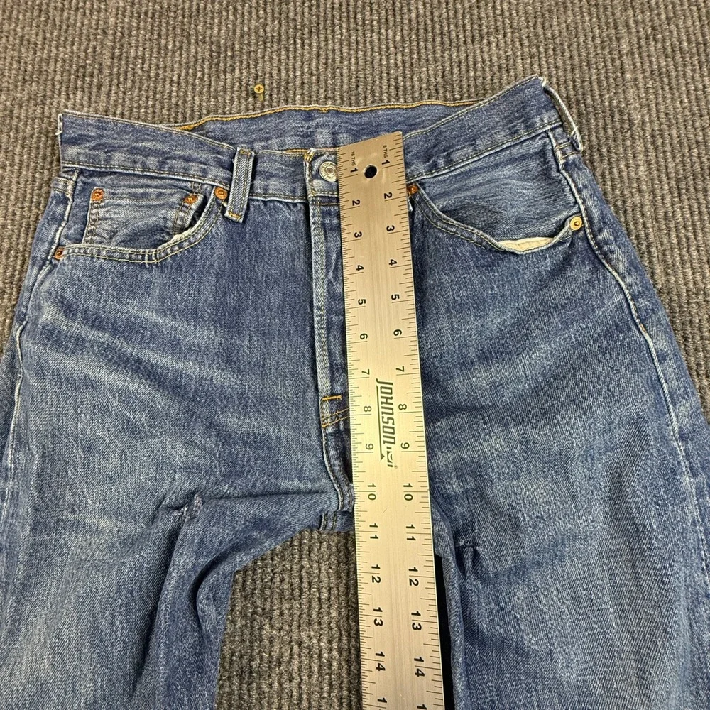 Levis 501 Original Fit Mens W32 L28 2012 Year Straight Leg Button Fly Blue Denim